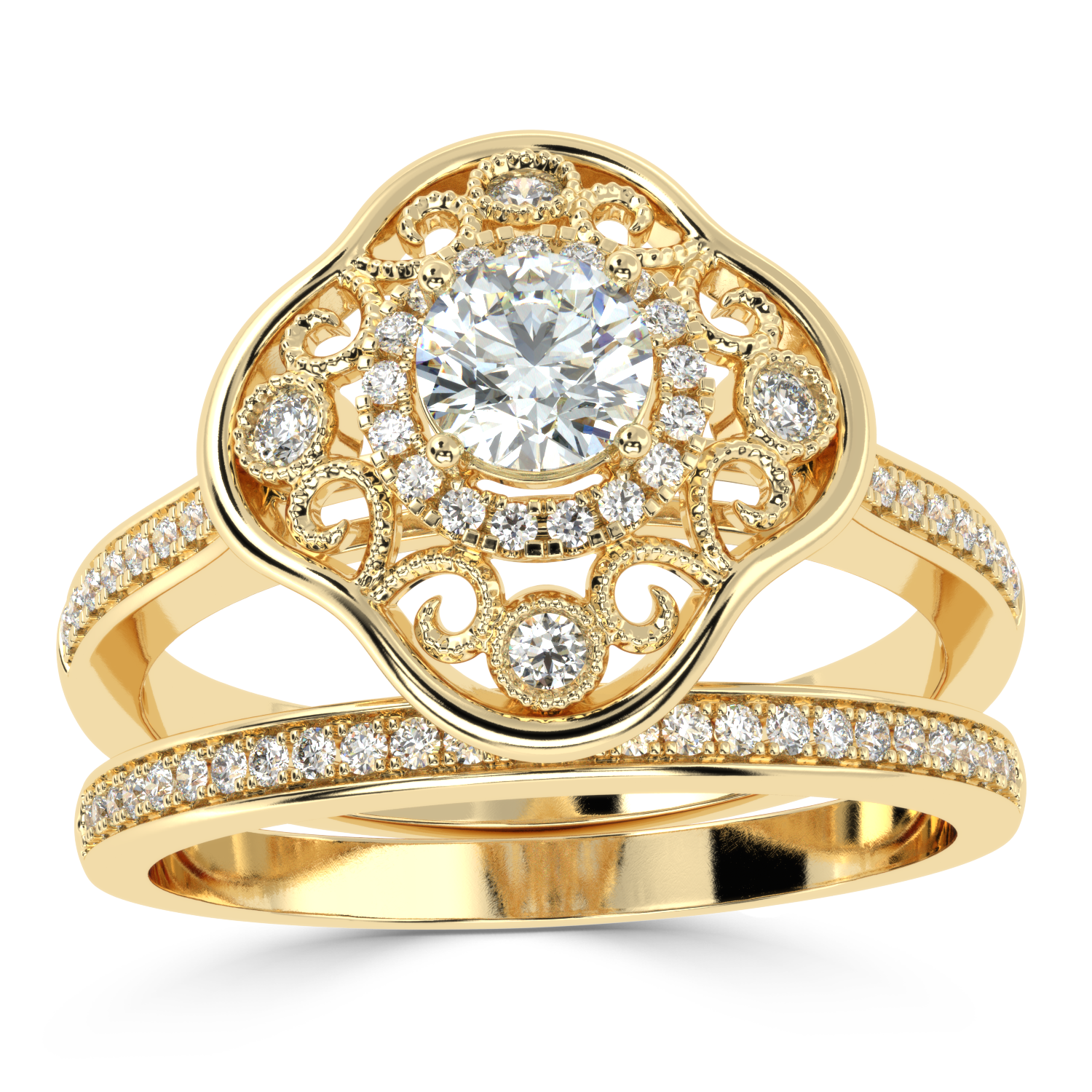 Buy 0.63Ct Vintage Natural Diamond Ring in |  SolitaireKart